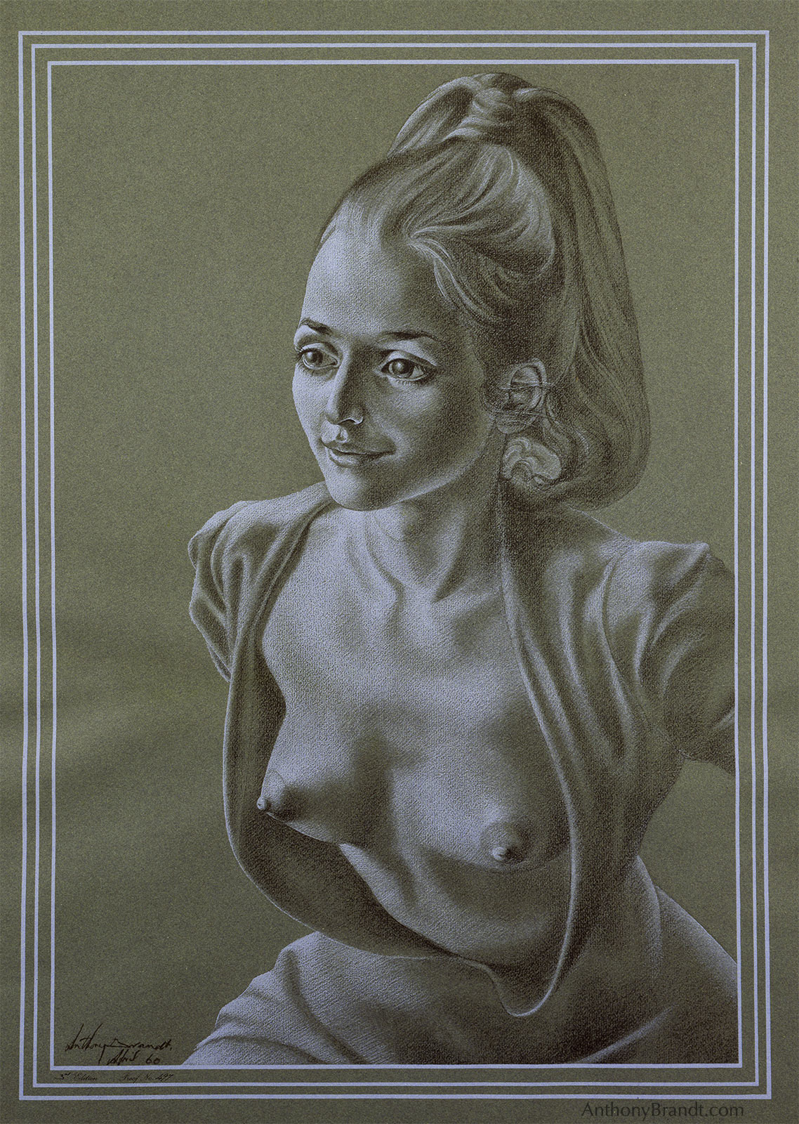 Limited Edition Lithographic Print - 'Conchita Del Rosas' by Artist Anthony Brandt, The Modern Michelangelo